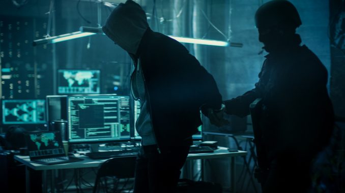 Fully,Armed,Special,Cybersecurity,Forces,Soldier,Arrests,And,Handcuffs,Highly